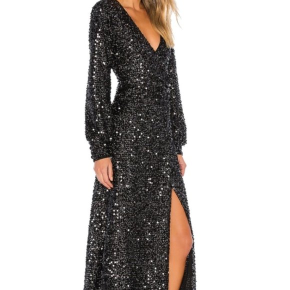 LPA Black Sequin Maxi Dress - Picture 3 of 8